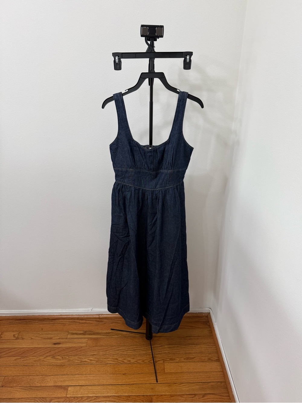 Altar'd State Dark Blue Denim Midi Dress - Picture 3 of 5